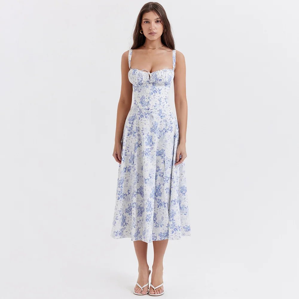 The Tiphelia™ Floral Midriff Waist Shaper Dress
