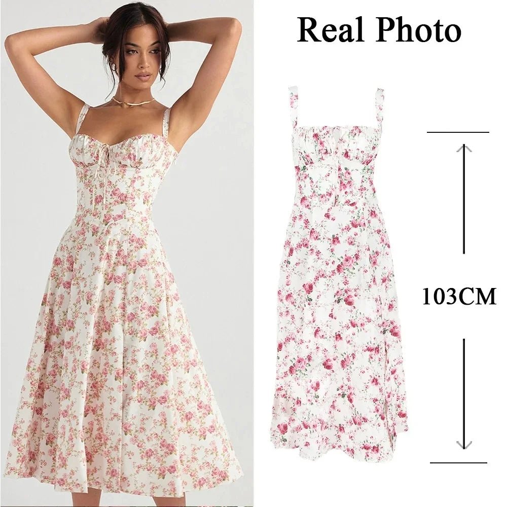 The Tiphelia™ Floral Midriff Waist Shaper Dress