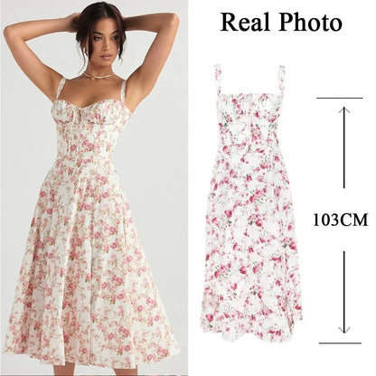The Tiphelia™ Floral Midriff Waist Shaper Dress