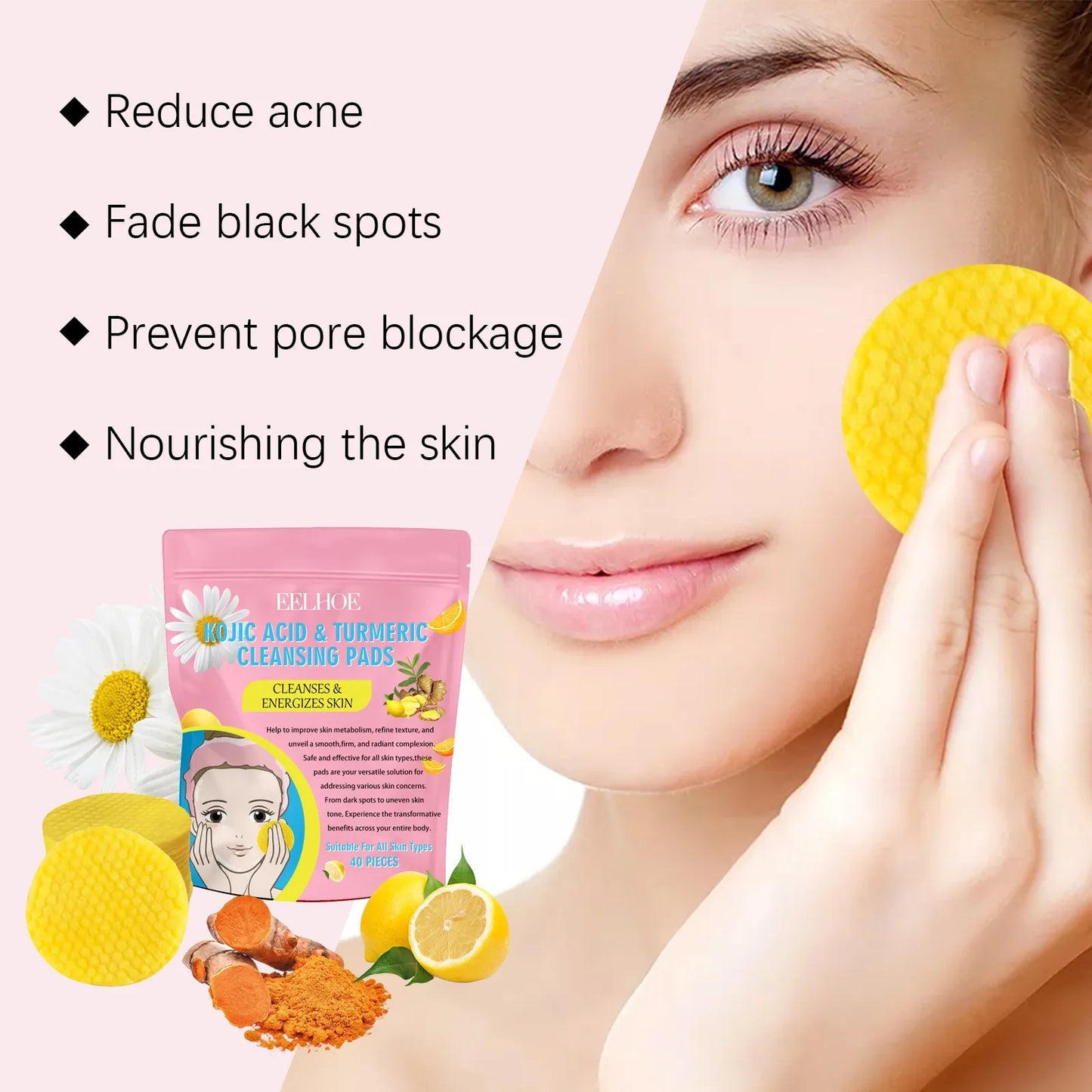 The Tiphelia™ Turmeric Kojic Acid Exfoliating Pads