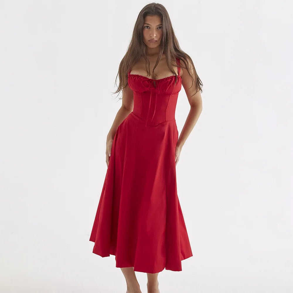 The Tiphelia™ Floral Midriff Waist Shaper Dress